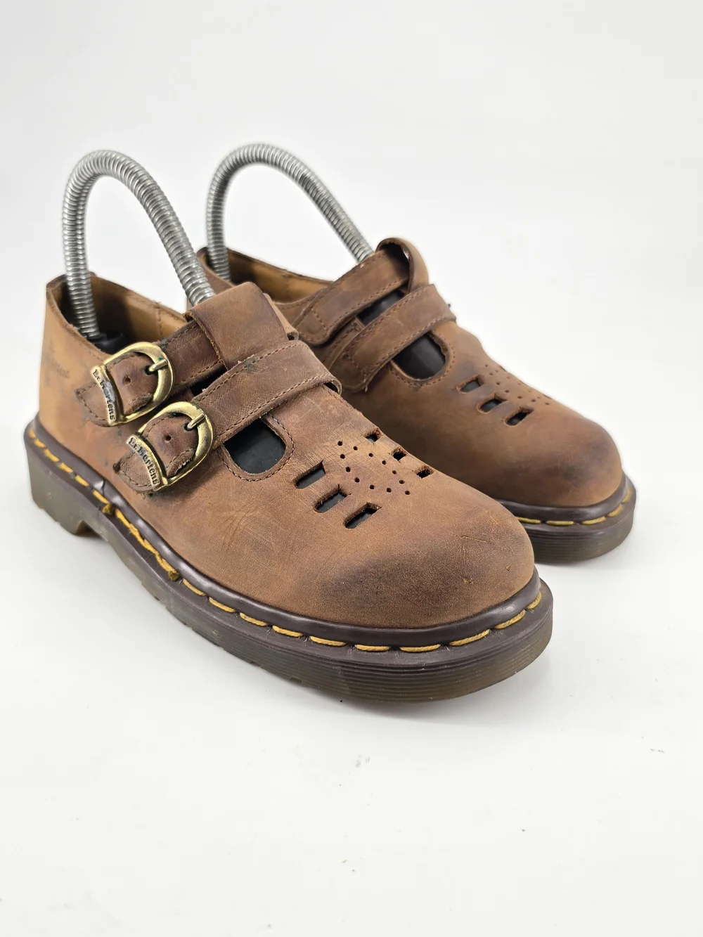 Vtg Dr. Martens 8185 Double Buckle Mary Janes Made in England UK 3 US 5